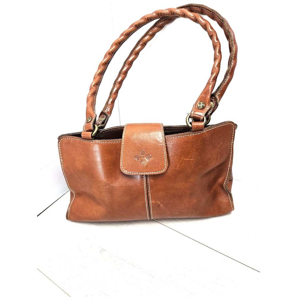 Patricia Nash Venezia Shoulder Bag Carmel Tan Leather Twisted Rope Handle